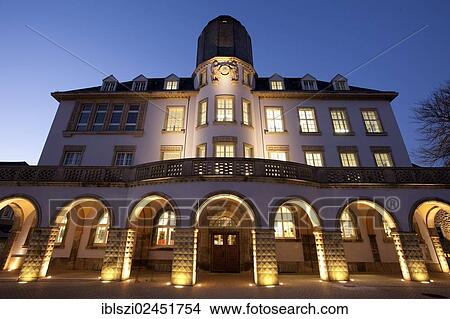 "Illuminated Old Town Hall at dusk, Menden, Maerkischer Kreis district, Sauerland, North Rhine-Westphalia, Germany, Europe, PublicGround, Europe" View Large Photo Image Picture - "Illuminated Old Town Hall at dusk, Menden, Maerkischer Kreis district, Sauerland, North Rhine-Westphalia, Germany, Europe, PublicGround, Europe". Fotosearch