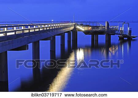 "Illuminated pier, at dusk, Heiligenhafen, Schleswig-Holstein, Germany, Europe" View Large Photo Image Stock Photo - "Illuminated pier, at dusk, Heiligenhafen, Schleswig-Holstein, Germany, Europe". Fotosearch