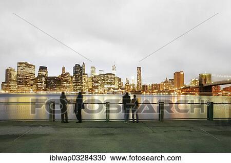 "Illuminated skyline, Fulton Ferry Landing, East River, Manhattan, New York City, New York, United States, North America" View Large Photo Image Stock Image - "Illuminated skyline, Fulton Ferry Landing, East River, Manhattan, New York City, New York, United States, North America". Fotosearch