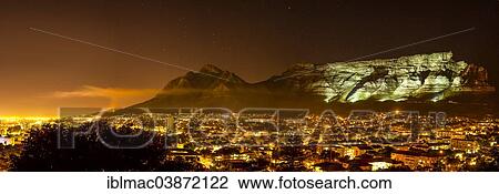 "Illuminated Table Mountain, Cape Town, Western Cape, South Africa, Africa" View Large Photo Image Stock Image - "Illuminated Table Mountain, Cape Town, Western Cape, South Africa, Africa". Fotosearch