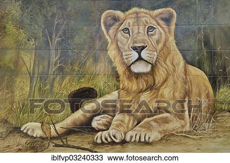 "Image of a lion, Asiatic Lion, outside the headquarters of the Forestry Commission, Gir Forest National Park, Gir Sanctuary, Sasan Gir, Gujarat, India, Asia" View Large Photo Image Stock Image - "Image of a lion, Asiatic Lion, outside the headquarters of the Forestry Commission, Gir Forest National Park, Gir Sanctuary, Sasan Gir, Gujarat, India, Asia". Fotosearch