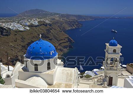 Picture - "Imerovigli with views of the Caldera, Santorini, Cyclades, Greece, Europe". Fotosearch