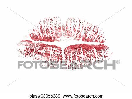 "Imprint of a kiss, kissing lips" View Large Photo Image Stock Photo - "Imprint of a kiss, kissing lips". Fotosearch