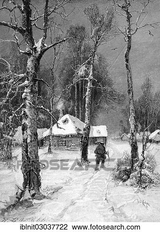 "In winter, illustration from the yearbook Moderne Kunst in Meisterholzschnitten, Modern Art in Master Woodcuts, 1900" View Large Photo Image Stock Image - "In winter, illustration from the yearbook Moderne Kunst in Meisterholzschnitten, Modern Art in Master Woodcuts, 1900". Fotosearch