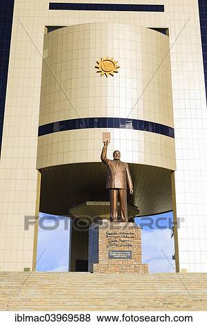 Stock Photo - "Independence Memorial Museum with statue of founding father Dr. Sam Nujoma, Windhoek, Namibia, Africa". Fotosearch
