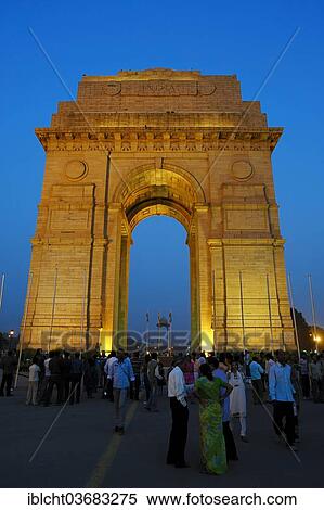 "India Gate or All India War Memorial Arch by Sir Edwin Landseer Lutyens in the evening, New Delhi, Delhi, India, Asia" View Large Photo Image Stock Photography - "India Gate or All India War Memorial Arch by Sir Edwin Landseer Lutyens in the evening, New Delhi, Delhi, India, Asia". Fotosearch