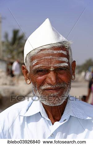 Stock Image - "Indian man, portrait, Ron, Karnataka, South India, India, Asia". Fotosearch