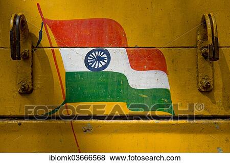 "Indian national flag, painting on a truck, Rameswaram, Pamban Island, Tamil Nadu, India, Asia" View Large Photo Image Stock Photo - "Indian national flag, painting on a truck, Rameswaram, Pamban Island, Tamil Nadu, India, Asia". Fotosearch