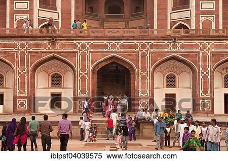 "Indian visitors at the entrance to Humayun's Tomb, UNESCO World Heritage Site, Delhi, India, Asia" View Large Photo Image Stock Photography - "Indian visitors at the entrance to Humayun's Tomb, UNESCO World Heritage Site, Delhi, India, Asia". Fotosearch