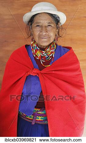 "Indigena, indigenous woman in traditional costume, Chimborazo Province, Ecuador, South America" View Large Photo Image Stock Image - "Indigena, indigenous woman in traditional costume, Chimborazo Province, Ecuador, South America". Fotosearch