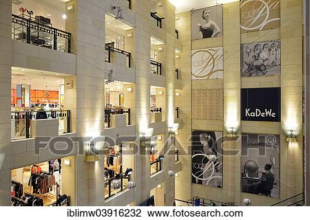 "Indoor, Kaufhaus des Westens department store, Ansbacher Strasse atrium, Friedrichstadt, Berlin, Germany, Europe" View Large Photo Image Stock Image - "Indoor, Kaufhaus des Westens department store, Ansbacher Strasse atrium, Friedrichstadt, Berlin, Germany, Europe". Fotosearch
