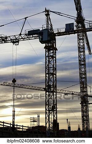 "Industrial cranes, Frankfurt, Hesse, Germany, Europe" View Large Photo Image Stock Photo - "Industrial cranes, Frankfurt, Hesse, Germany, Europe". Fotosearch