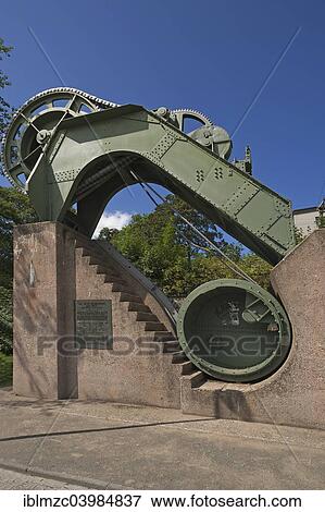 "Industrial monument, the first drum weir or roller drum gate in the world, built in 1903 by MAN, replaced in 1962, on the bank of the Main river, Hassfurt, Lower Franconia, Bavaria, Germany, Europe" View Large Photo Image Stock Photo - "Industrial monument, the first drum weir or roller drum gate in the world, built in 1903 by MAN, replaced in 1962, on the bank of the Main river, Hassfurt, Lower Franconia, Bavaria, Germany, Europe". Fotosearch