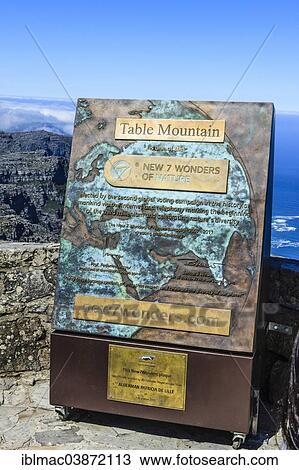 "Information panel, """"New 7 wonders of nature"""" on Table Mountain, Cape Town, Western Cape, South Africa, Africa" View Large Photo Image Stock Image - "Information panel, """"New 7 wonders of nature"""" on Table Mountain, Cape Town, Western Cape, South Africa, Africa". Fotosearch