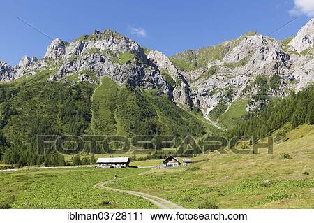 "Ingridalm mountain pasture in Frohnbach Valley, Carnic Alps, Lesachtal, Bezirk Hermagor, Karnten, Austria, Europe" View Large Photo Image Stock Image - "Ingridalm mountain pasture in Frohnbach Valley, Carnic Alps, Lesachtal, Bezirk Hermagor, Karnten, Austria, Europe". Fotosearch