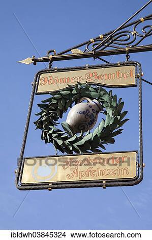 "Inn sign lettering """"Romer-Bembel"""", Frankfurt apple wine, Frankfurt am Main, Hesse, Germany, Europe" View Large Photo Image Picture - "Inn sign lettering """"Romer-Bembel"""", Frankfurt apple wine, Frankfurt am Main, Hesse, Germany, Europe". Fotosearch