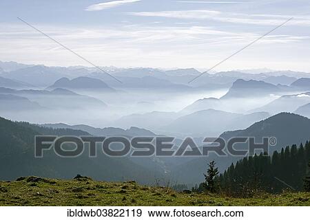"Inn Valley with Pendling Mountain near Kufstein in front of the mountains of the Ziller Valley viewed from Hochries Mountain, Chiemgau, Upper Bavaria, Bavaria, Germany, Europe" View Large Photo Image Stock Photo - "Inn Valley with Pendling Mountain near Kufstein in front of the mountains of the Ziller Valley viewed from Hochries Mountain, Chiemgau, Upper Bavaria, Bavaria, Germany, Europe". Fotosearch