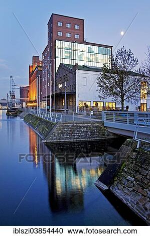 "Innenhafen, Inner Harbour at dusk, Duisburg, Ruhr Area, North Rhine-Westphalia, Germany, Europe" View Large Photo Image Stock Image - "Innenhafen, Inner Harbour at dusk, Duisburg, Ruhr Area, North Rhine-Westphalia, Germany, Europe". Fotosearch