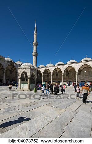 "Inner courtyard, Sultan Ahmed Mosque, UNESCO World Heritage Site, European side, Istanbul, Turkey, Asia" View Large Photo Image Stock Image - "Inner courtyard, Sultan Ahmed Mosque, UNESCO World Heritage Site, European side, Istanbul, Turkey, Asia". Fotosearch