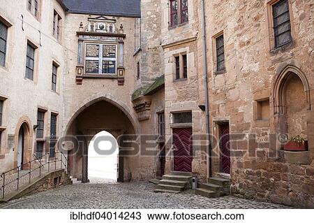 "Inner yard, Marburger Schloss castle, Marburg, Hesse, Germany, Europe" View Large Photo Image Stock Image - "Inner yard, Marburger Schloss castle, Marburg, Hesse, Germany, Europe". Fotosearch