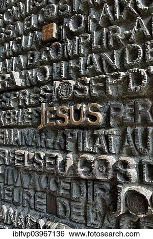 "Inscription """"Jesus"""" on the portal of the Passion facade of the Sagrada Familia, Holy Family Church of the Atonement, by architect Antoni Gaudi, UNESCO World Heritage Site, Barcelona,? Çï? ÇïCatalonia, Spain, Europe" View Large Photo Image Stock Photograph - "Inscription """"Jesus"""" on the portal of the Passion facade of the Sagrada Familia, Holy Family Church of the Atonement, by architect Antoni Gaudi, UNESCO World Heritage Site, Barcelona,? Çï? ÇïCatalonia, Spain, Europe". Fotosearch