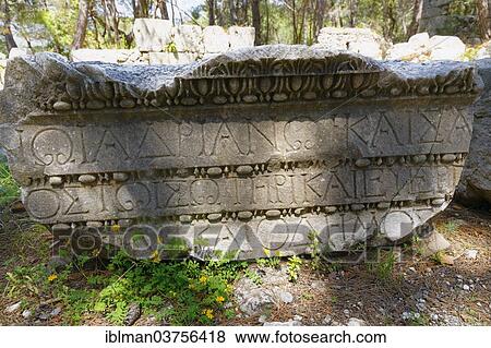 "Inscriptions on the Boulevard, ancient city of Phaselis, Phaselis, Tekirova, Lycia, Province of Antalya, Turkey, Asia" View Large Photo Image Stock Photo - "Inscriptions on the Boulevard, ancient city of Phaselis, Phaselis, Tekirova, Lycia, Province of Antalya, Turkey, Asia". Fotosearch
