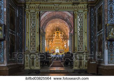 Picture - "Inside Se Cathedral, 16th century, Old Goa, Goa, India, Asia". Fotosearch