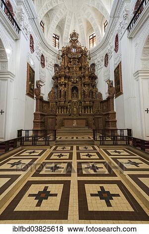 Stock Photo - "Inside the Church of St. Cajetan, 16th century, Old Goa, Goa, India, Asia". Fotosearch