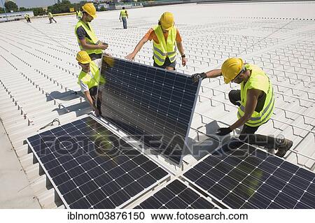 "Installation of a solar system on a commercial building, Berlin, Germany, Europe" View Large Photo Image Stock Image - "Installation of a solar system on a commercial building, Berlin, Germany, Europe". Fotosearch