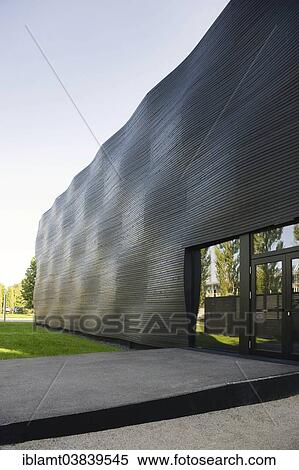 "Interim Audimax lecture hall, Technical University of Munich, Garching Campus, designed by the architects Deubzer Konig & Rimmel, awarded the German Timber Construction Award, Garching bei Munchen, Upper Bavaria, Bavaria, Germany, Europe" View Large Photo Image Stock Photography - "Interim Audimax lecture hall, Technical University of Munich, Garching Campus, designed by the architects Deubzer Konig & Rimmel, awarded the German Timber Construction Award, Garching bei Munchen, Upper Bavaria, Bavaria, Germany, Europe". Fotosearch