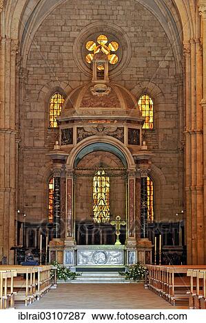 "Interior, altar with ciborium, nave of the abbey church of the Benedictine Abbey of Casamari, Abbazia di Casamari, Abtei Casamari, Casamari, Lazio, Italy, Europe" View Large Photo Image Stock Photo - "Interior, altar with ciborium, nave of the abbey church of the Benedictine Abbey of Casamari, Abbazia di Casamari, Abtei Casamari, Casamari, Lazio, Italy, Europe". Fotosearch