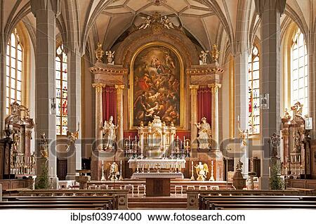 "Interior and altar, Parish church of St. Philip and Jacob, Altotting, Upper Bavaria, Bavaria, Germany, Europe" View Large Photo Image Stock Image - "Interior and altar, Parish church of St. Philip and Jacob, Altotting, Upper Bavaria, Bavaria, Germany, Europe". Fotosearch