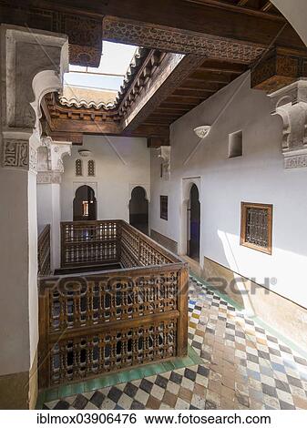 "Interior, Ben Youssef Madrasa, historic centre, Marrakech, Marrakech-Tensift-Al Haouz, Morocco, Africa" View Large Photo Image Stock Photograph - "Interior, Ben Youssef Madrasa, historic centre, Marrakech, Marrakech-Tensift-Al Haouz, Morocco, Africa". Fotosearch