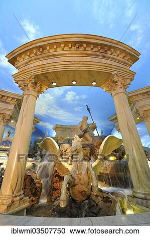 "Interior, fountain with Neptune and Pegasus under an artificial sky, Forum Shops, luxury hotel, casino, Caesars Palace, Las Vegas, Nevada, United States, North America" View Large Photo Image Stock Image - "Interior, fountain with Neptune and Pegasus under an artificial sky, Forum Shops, luxury hotel, casino, Caesars Palace, Las Vegas, Nevada, United States, North America". Fotosearch