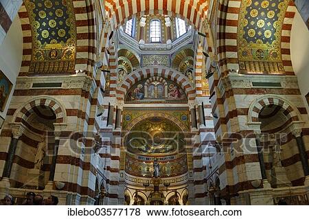 "Interior, Marseille Cathedral or Cathedrale Sainte-Marie-Majeure de Marseille, 1852-1896, Marseille, Departement Bouches-du-Rhone, Region Provence-Alpes-Cote d’Azur d’Azur, France, Europe" View Large Photo Image Stock Photo - "Interior, Marseille Cathedral or Cathedrale Sainte-Marie-Majeure de Marseille, 1852-1896, Marseille, Departement Bouches-du-Rhone, Region Provence-Alpes-Cote d’Azur d’Azur, France, Europe". Fotosearch