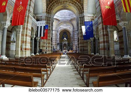 "Interior, Marseille Cathedral or Cathedrale Sainte-Marie-Majeure de Marseille, 1852-1896, Marseille, Departement Bouches-du-Rhone, Region Provence-Alpes-Cote d’Azur d’Azur, France, Europe" View Large Photo Image Stock Photography - "Interior, Marseille Cathedral or Cathedrale Sainte-Marie-Majeure de Marseille, 1852-1896, Marseille, Departement Bouches-du-Rhone, Region Provence-Alpes-Cote d’Azur d’Azur, France, Europe". Fotosearch