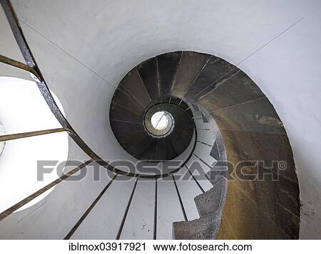 Stock Image - "Interior, new lighthouse at Faro de Fuencaliente, Los Quemados, La Palma, Canary Islands, Spain, Europe". Fotosearch