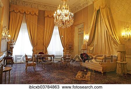 Stock Image - "Interior of a palace room, White Palace, Saadabad-Palace Complex, Tehran, Tehran province, Persia, Iran, Asia". Fotosearch