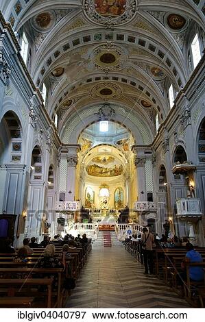Stock Photo - "Interior of Bosa Cathedral, Duomo di Bosa, Concattedrale dell'Immacolata Concezione, Province of Oristano, Sardinia, Italy, Europe". Fotosearch
