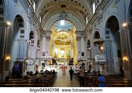 Stock Photo - "Interior of Bosa Cathedral, Duomo di Bosa, Concattedrale dell'Immacolata Concezione, Province of Oristano, Sardinia, Italy, Europe". Fotosearch