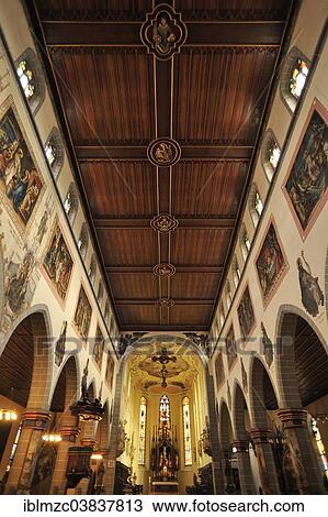Stock Image - "Interior of St. Stephen's Church, Konstanz, Baden-Wurttemberg, Germany, Europe". Fotosearch