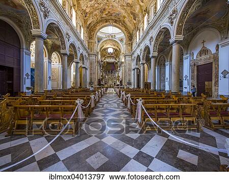 Stock Photo - "Interior of the Cathedral del Santissimo Salvatore or San Vito Church, Mazara del Vallo, Province of Trapani, Sicily, Italy, Europe". Fotosearch