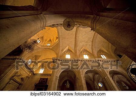 Stock Image - "Interior of the Cathedral of San Cristobal, Havana, Cuba, North America". Fotosearch