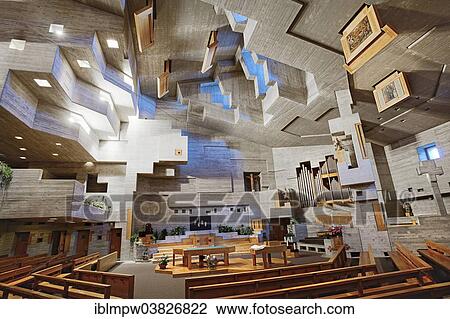 "Interior of the Church of St. Nicolas, made of concrete, architect Walter Maria Forderer, Heremence, Valais, Switzerland, Europe" View Large Photo Image Stock Image - "Interior of the Church of St. Nicolas, made of concrete, architect Walter Maria Forderer, Heremence, Valais, Switzerland, Europe". Fotosearch