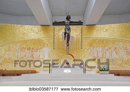 "Interior of the modern Church of the Most Holy Trinity or Igreja da Santissima Trindade, Cova da Iria, Fatima, Santarem District, Portugal, Europe" View Large Photo Image Stock Photo - "Interior of the modern Church of the Most Holy Trinity or Igreja da Santissima Trindade, Cova da Iria, Fatima, Santarem District, Portugal, Europe". Fotosearch