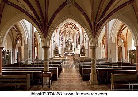 "Interior of the parish church of St Jacob, Burghausen, Upper Bavaria, Bavaria, Germany, Europe" View Large Photo Image Stock Photo - "Interior of the parish church of St Jacob, Burghausen, Upper Bavaria, Bavaria, Germany, Europe". Fotosearch