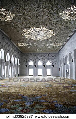"Interior, Sheikh Zayed Mosque, Abu Dhabi, Emirate of Abu Dhabi, United Arab Emirates, Asia" View Large Photo Image Stock Photo - "Interior, Sheikh Zayed Mosque, Abu Dhabi, Emirate of Abu Dhabi, United Arab Emirates, Asia". Fotosearch