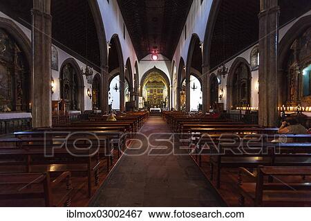 "Interior view, Cathedral of Funchal in the Se district, Rua da Se, in the old town of Funchal, Santa Luzia, Funchal, Madeira, Portugal, Europe" View Large Photo Image Stock Photo - "Interior view, Cathedral of Funchal in the Se district, Rua da Se, in the old town of Funchal, Santa Luzia, Funchal, Madeira, Portugal, Europe". Fotosearch