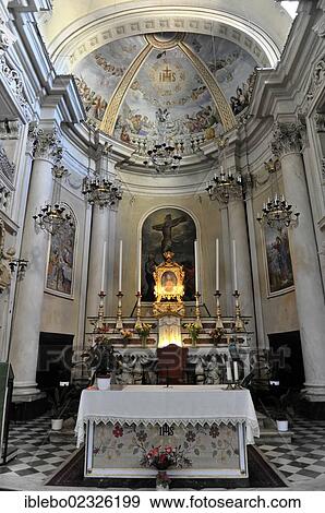 Stock Photo - "Interior view, Chiesa del Gesu church, Montepulciano, Tuscany, Italy, Europe". Fotosearch