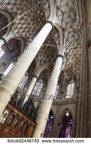 "Interior view, Gothic Cathedral of the Holy Cross or Minster of the Holy Cross, choir area, Schwaebisch Gmuend, Baden-Wuerttemberg, Germany, Europe" View Large Photo Image Stock Photo - "Interior view, Gothic Cathedral of the Holy Cross or Minster of the Holy Cross, choir area, Schwaebisch Gmuend, Baden-Wuerttemberg, Germany, Europe". Fotosearch